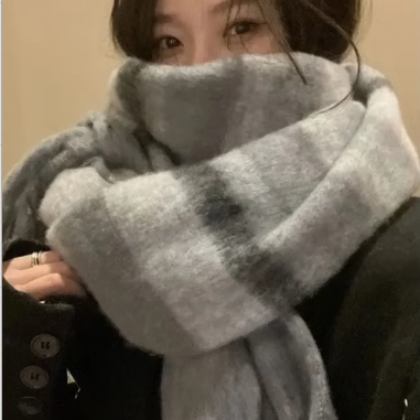 唐狮集团DESSO流苏格子冬季女加长加厚保暖百搭围巾_淘宝内购会_女装/女士精品