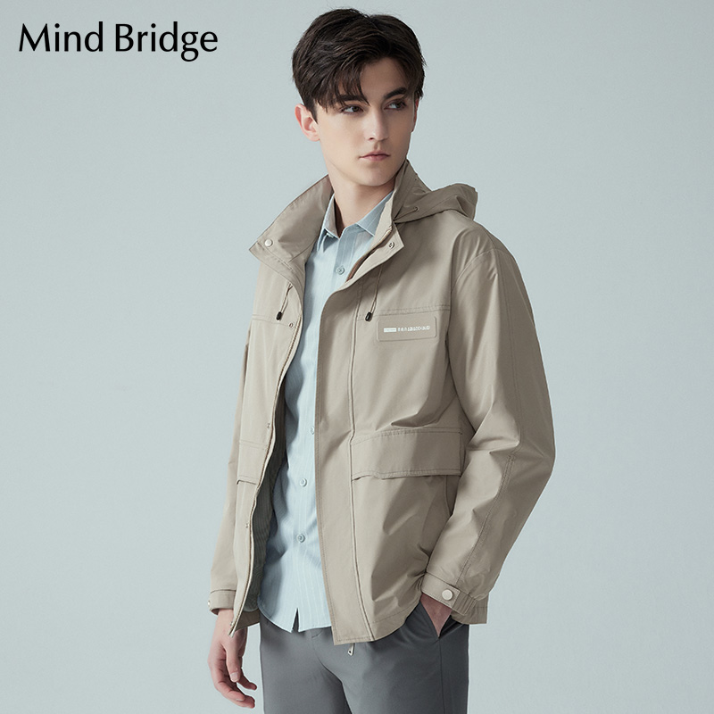 MindBridge男士夹克春季新品潮流冲锋外套工装休闲上衣都市户外