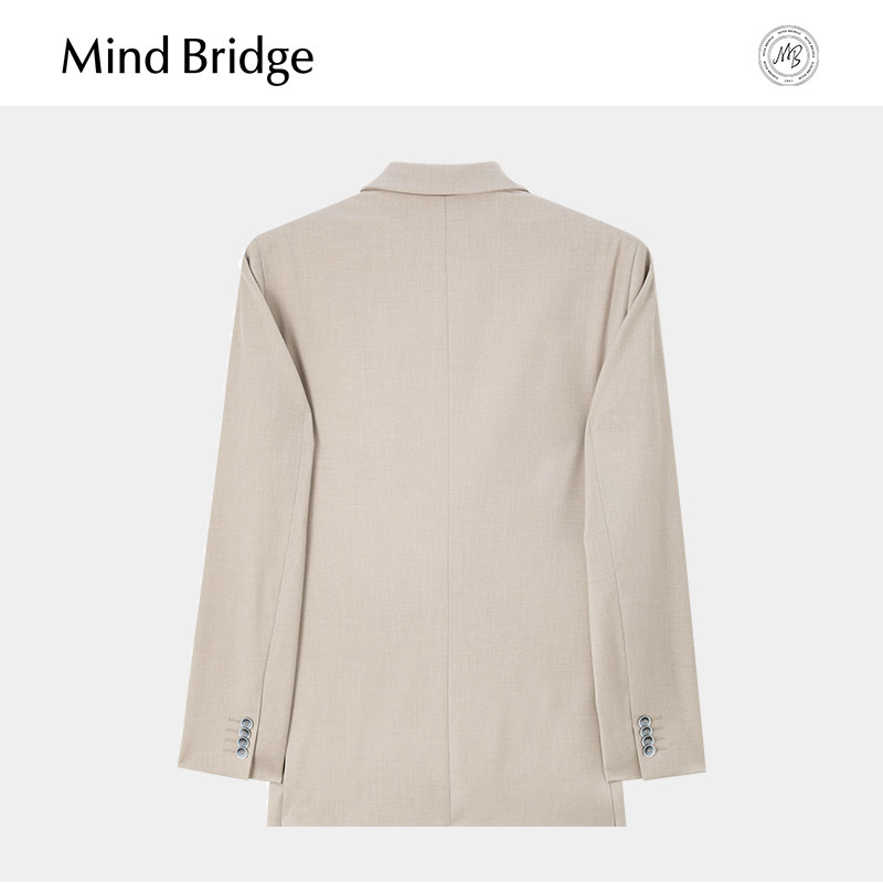 Mind Bridge【绵羊毛】男士平驳领西服2026新款西装春季商务正装,淘宝优惠券,粉丝福利购,淘宝优惠卷