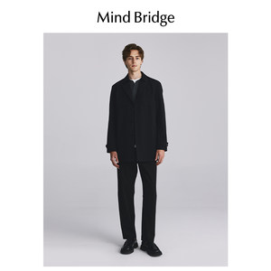 MindBridge百家好男士春简约西装领外套2024新款商务休闲夹克风衣