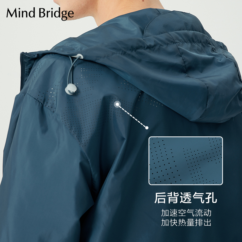 MB MindBridge百家好夏季新款男士连帽防晒服防紫外线户外运动服 - 图3