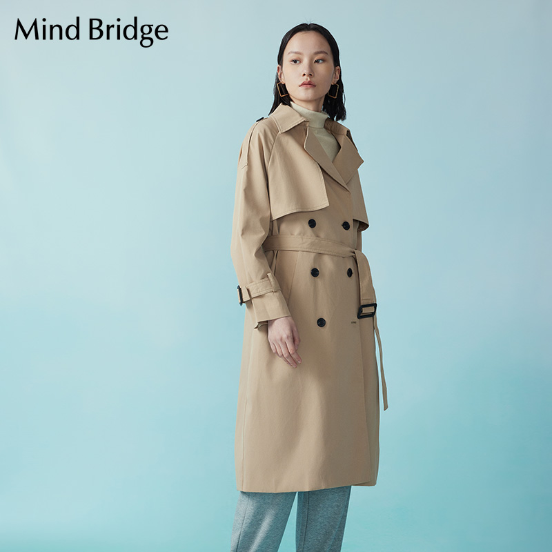 MindBridge春秋季新款女士风衣外套高级感韩版大衣 英伦风衣