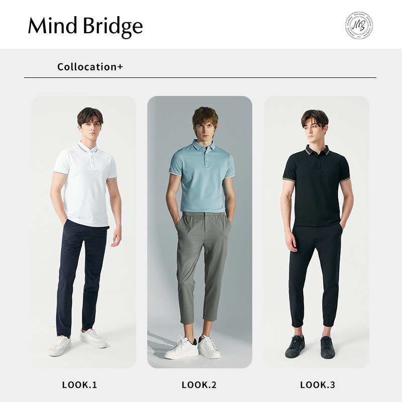 MB MindBridge百家好男士纯色POLO衫夏季商务休闲短袖T恤简约上衣,淘宝优惠券,粉丝福利购,淘宝优惠卷