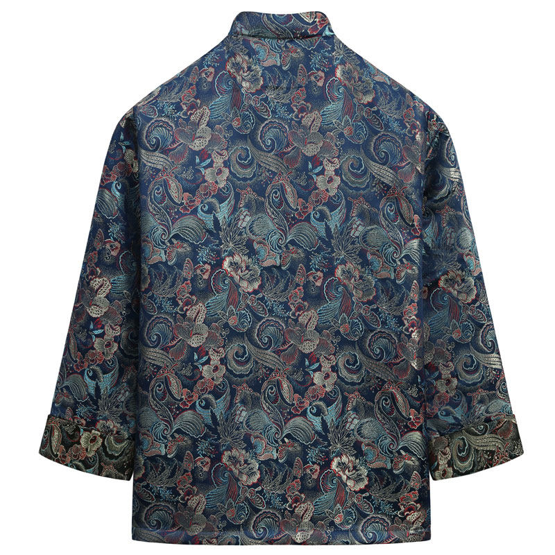 冬季唐装男棉服加厚宽松保暖国潮牡丹花提花复古中式棉衣袄外套男,淘宝优惠券,粉丝福利购,淘宝优惠卷