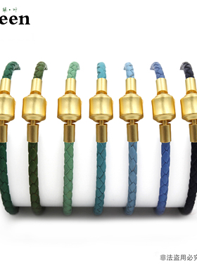 哑光可穿3D硬金转运珠编织手链