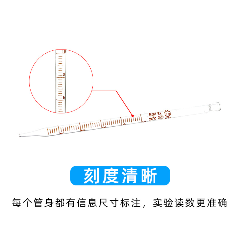 胶头滴管带刻度玻璃巴氏吸管实验室塑料移液吸管 1 2 510ml红胶帽-图0