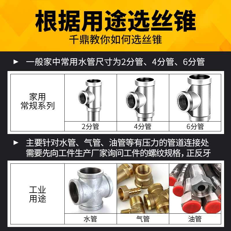 英制管螺纹丝锥G1/8 1/4 1/2 3/4  1寸 1“1/4 1寸1/2 2寸3寸4寸