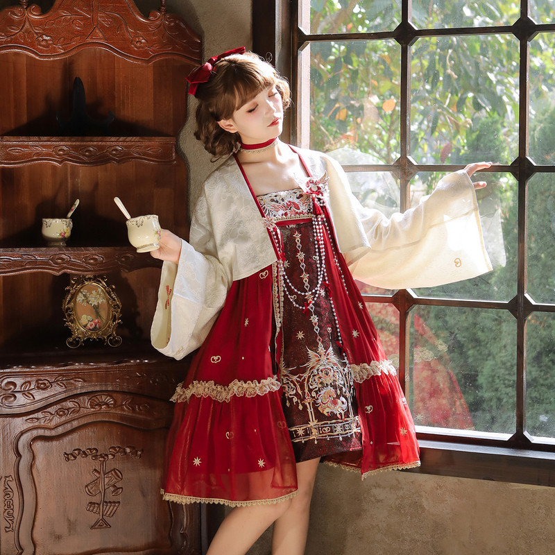 汉尚华莲[童话游乐园]国风少女汉元素连衣裙中华风小裙子套装早春,淘宝优惠券,粉丝福利购,淘宝优惠卷