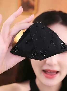 奥黛丽赫本抓夹高级感珠珠水钻发夹后脑勺盘发鲨鱼夹轻奢气质头饰