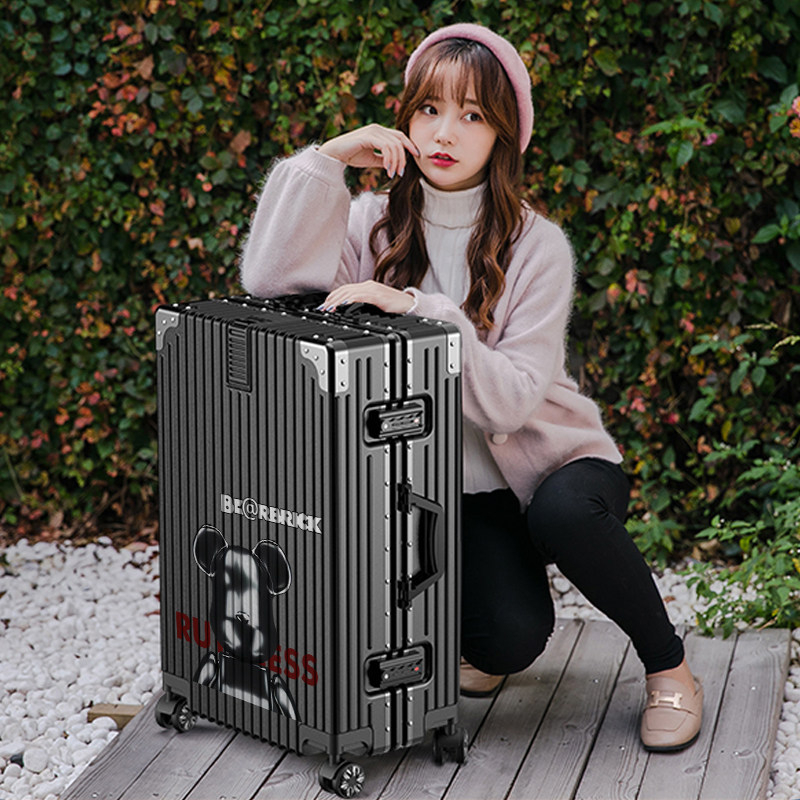 暴力熊涂鸦女20寸小型2021男拉杆箱 卡新旅行箱
