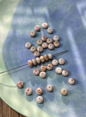 天然网络石5*8mm算盘珠隔片手工diy串珠手链项链饰品配件材料S377