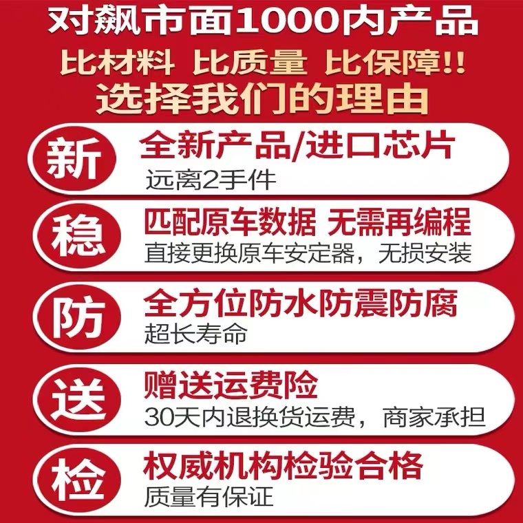 氙气灯安定器1秒快启12V解码稳定器交流35W80货车24V汽车疝气大灯 - 图1