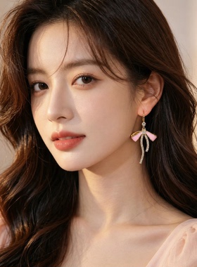 2026新款爆款甜美蝴蝶结耳环女