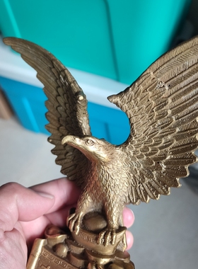 纯铜老鹰摆件雄鹰展翅大展宏图铜鹰办公室客厅汽车工艺品摆设