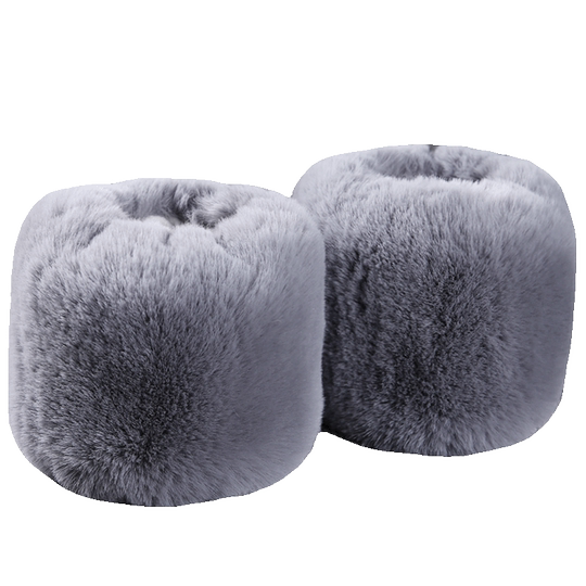 Windproof warm sleeves with imitation fur elastic cuffs for women