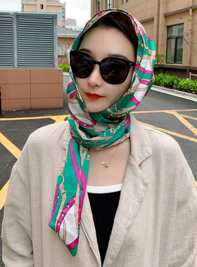 头巾丝巾百搭遮阳帽薄款女