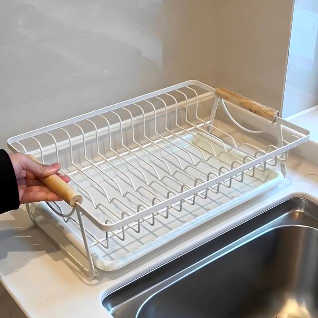 Household countertop drain basket bowl and plate rack