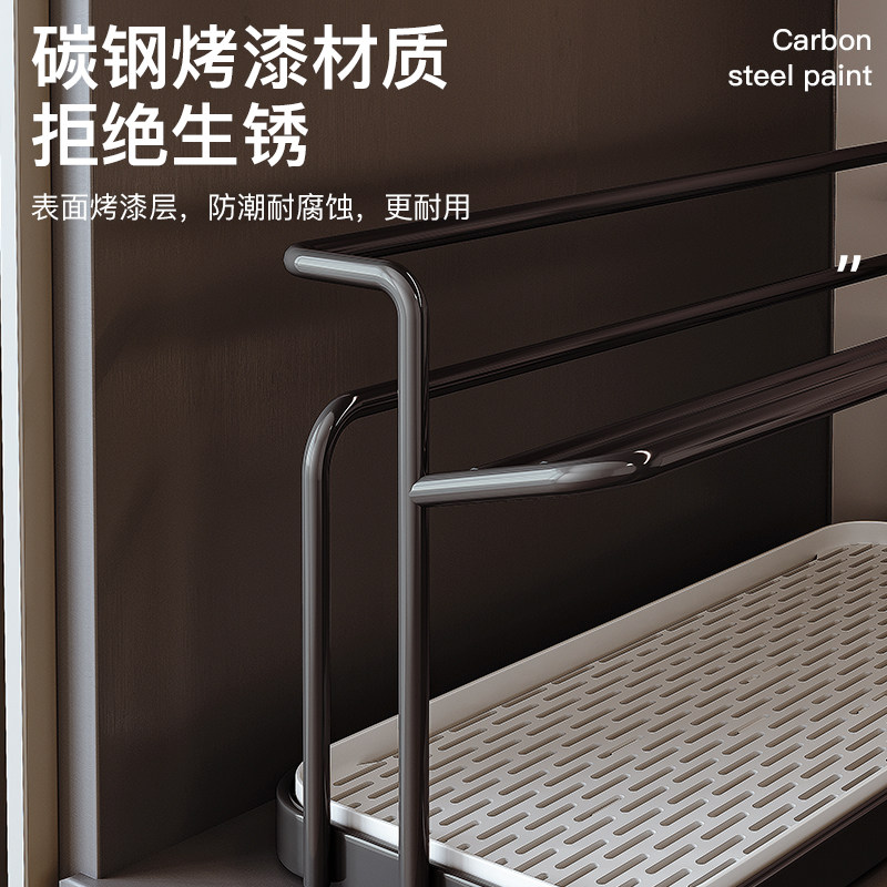 双层杯子收纳架餐桌台面水杯沥水架带托盘玻璃杯茶杯杯具置物架子,淘宝优惠券,粉丝福利购,淘宝优惠卷