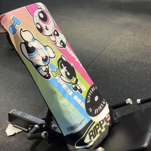 飞天小女警健身吸汗毛巾双面可用隔脏撸铁垫巾超细纤维跑步沙滩巾 - 图1