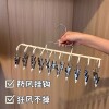 Stainless steel multi-clip trouser clip hanger