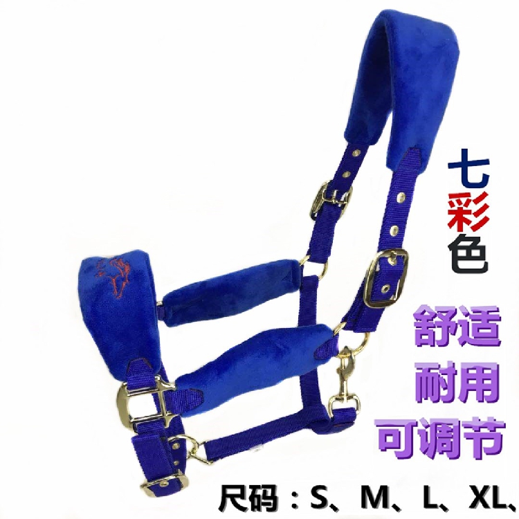 新款牵马笼头马具马术用品大小矮马防磨龙头专业水勒口衔马匹装备_虎窝淘
