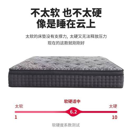 睡眠骑士乳胶超软席梦思床垫独立弹簧30cm加厚五星级酒店软垫2米 - 图1