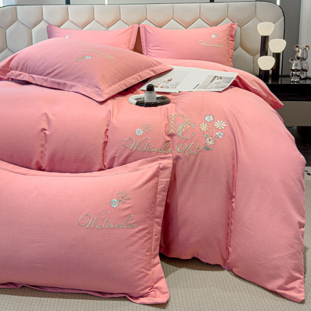 Thickened cotton pure cotton hair-fried skin-friendly and warm four-piece set