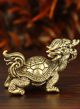黄铜乌龟实心八卦龙龟