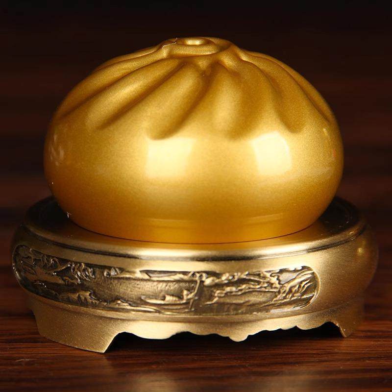 纯黄铜福包少爷同款蒸蒸日上小福包桌面书房装饰品包子摆件成功包,淘宝优惠券,粉丝福利购,淘宝优惠卷