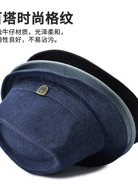 春秋帽子男士牛仔帽时尚爵士帽