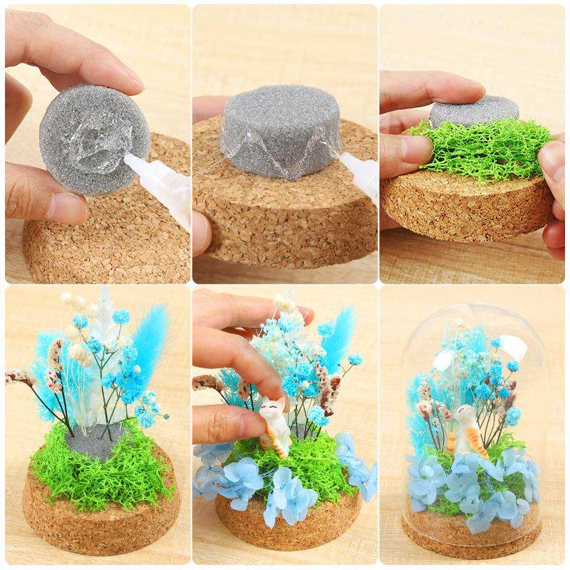 元旦礼物永生花玻璃罩装饰摆件儿童手工制作diy材料团建送朋友,淘宝优惠券,粉丝福利购,淘宝优惠卷