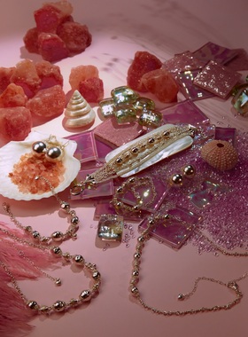 Apt702 2024SS新品 Mixed Bracelet925纯银珍珠流苏叠加链条手链