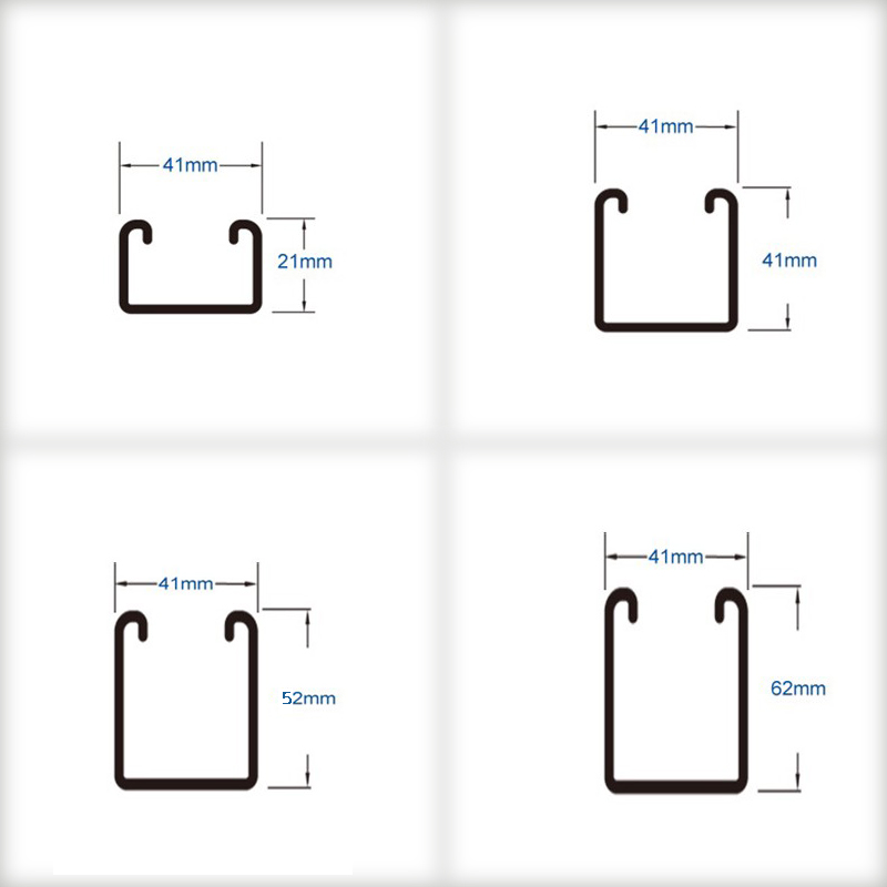 304不锈钢C型钢抗震光伏支架U型冲孔槽钢消防通风管道支架导轨