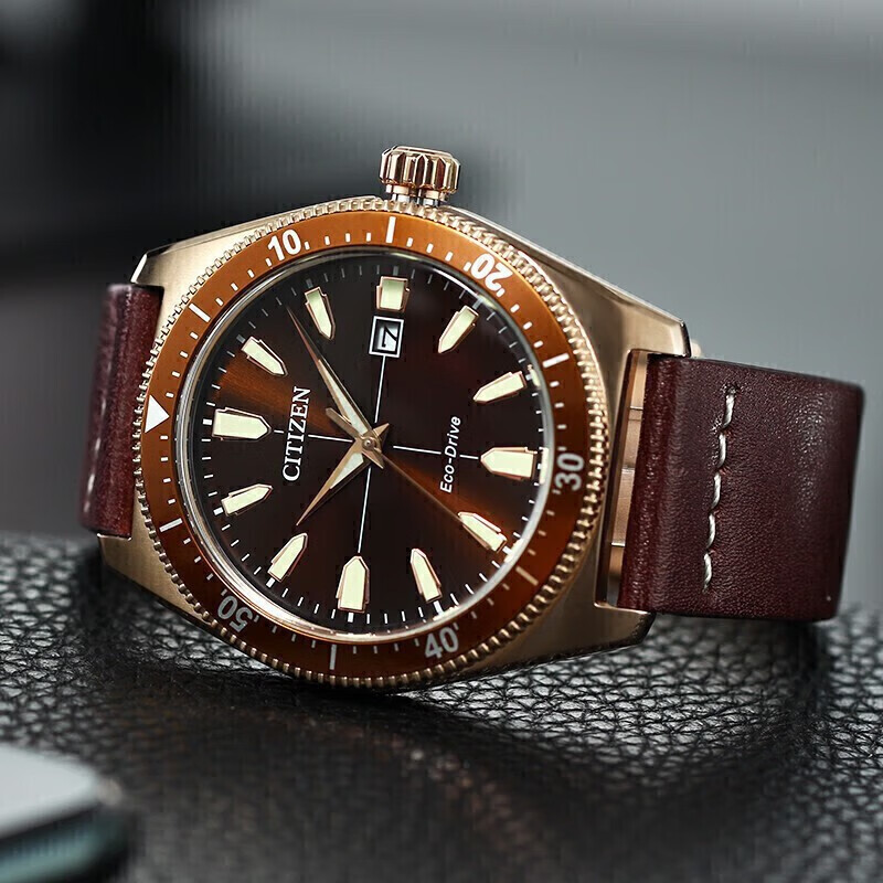 citizen正品男光动能夜光绿潮酷 西铁城海外日韩腕表