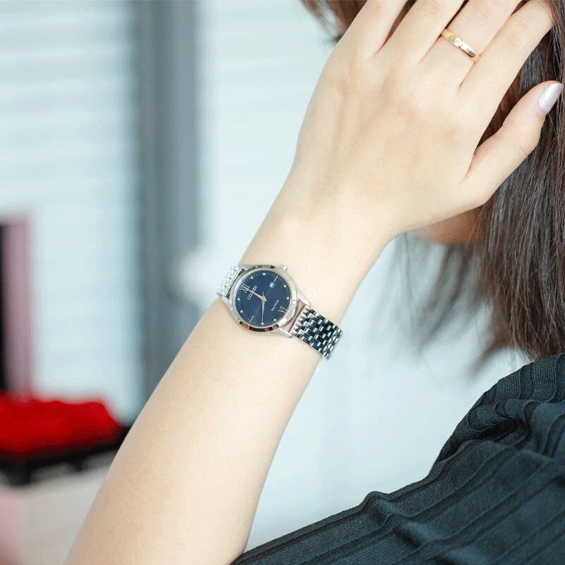 citizen女光动能时尚不锈钢钻轻奢 西铁城海外日韩腕表