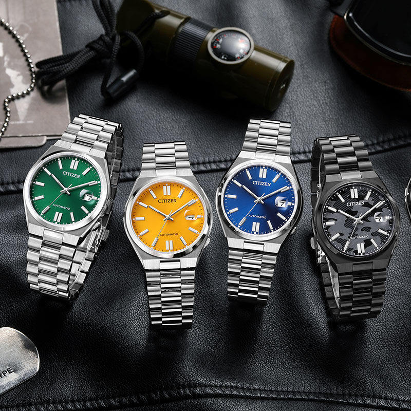 西铁城新款me彩系列大三针男泡泡镜 西铁城海外日韩腕表