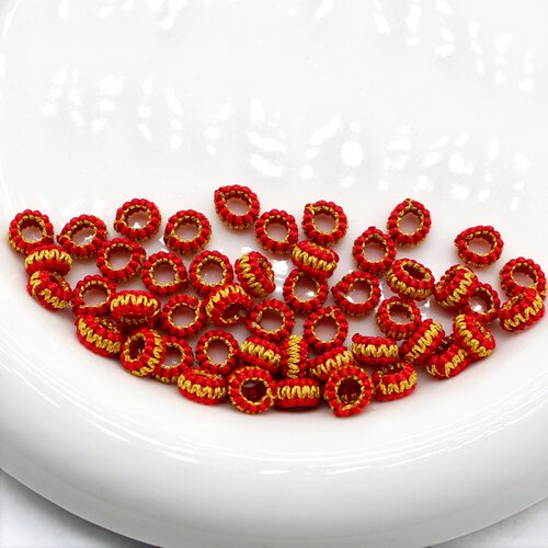 璎珞圈平结扣子手工编织DIY菠萝结纽扣结配件手链项链材料包 - 图0