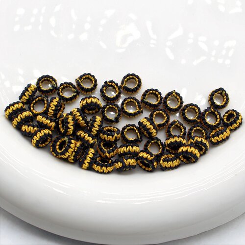 璎珞圈平结扣子手工编织DIY菠萝结纽扣结配件手链项链材料包 - 图1