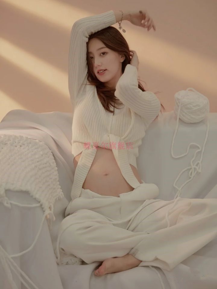 展会新款影楼孕妇分体针织居家妈咪 蝶夏尔影楼服装