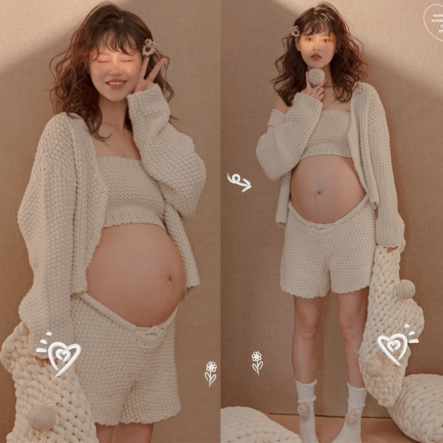 新款孕妇拍照服装唯美小清新孕妈艺术照写真服饰居家摄影孕妇衣服 - 图0