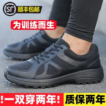 Jihua New Physical Training Shoes Mens Black Summer Mesh Wear-Resistant Lightweight Outdoor Training Shoes Liberation Shoes