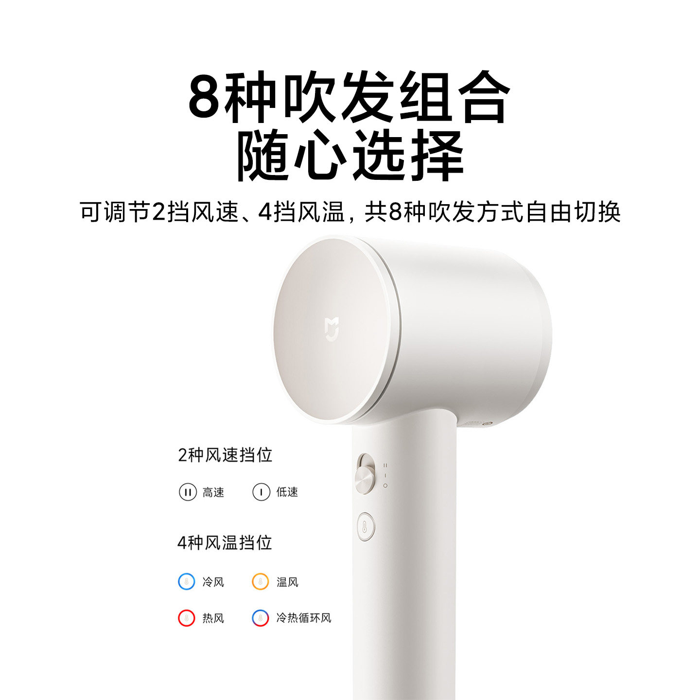 小米米家高速吹风机速干负离子家用护发养发大风力智能恒温送女友