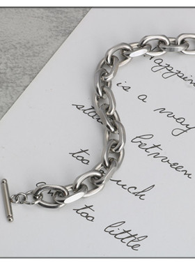 朋克风钛钢一字扣手链