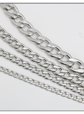 不锈钢NK链钛钢男女项链配吊坠吊牌裸链单链包包链箱包挂链