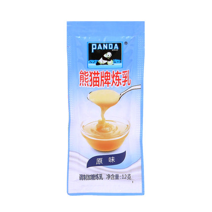 熊猫炼乳小包装12g*30家用蛋挞烘焙面包专用淡奶炼奶咖啡奶茶店商-图3