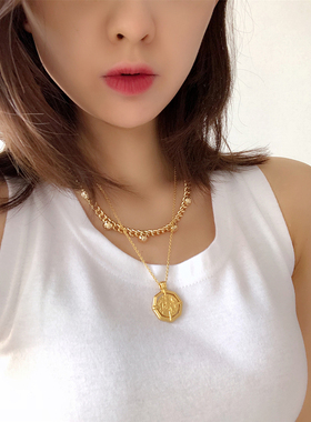 欧美项链女savi同款圆ins粗链条