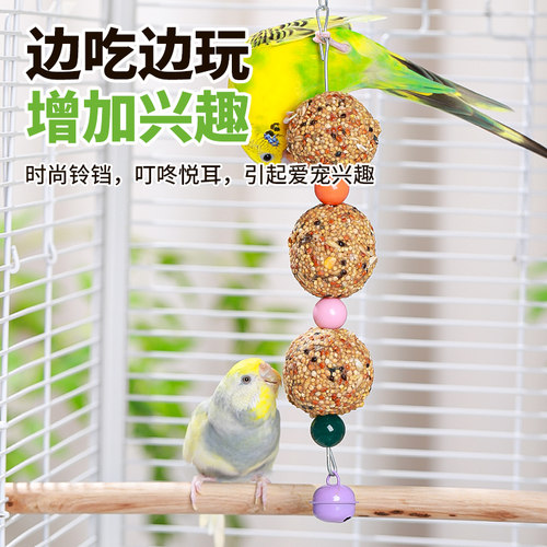 鹦鹉铃铛磨牙串串零食虎皮牡丹玄凤啃咬磨牙棒专用球鸟玩具用品 - 图3