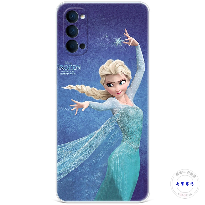 适用于可爱艾莎公主9oppo reno6手机壳8pro+7爱莎5k冰雪奇缘4se文艺3元气版2z女款Ace轻薄软十 - 图3