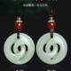 Natural Hotan jade Afghanistan fortune-turning pendant jade blue and white turning things around pendant for men and women jade pendant