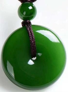 新疆和田色玉羊脂色玉色平安扣玉吊坠情侣男女款挂件项链玉佩玉坠